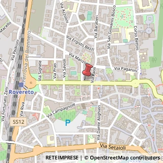 Mappa Corso Rosmini Antonio, 53, 38068 Rovereto, Trento (Trentino-Alto Adige)