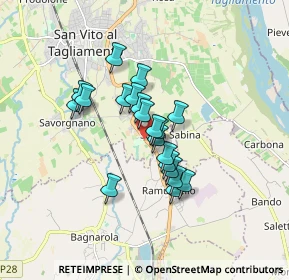 Mappa Via Cordovado, 33078 San Vito al Tagliamento PN, Italia (1.209)