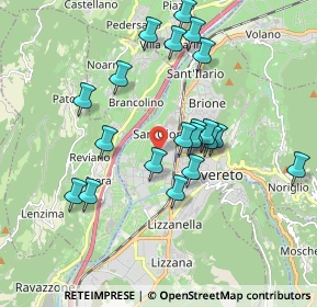 Mappa Scala 2, 38068 Rovereto TN, Italia (1.7305)