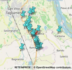 Mappa Via San Sabina, 33079 Sesto al Reghena PN, Italia (1.3595)