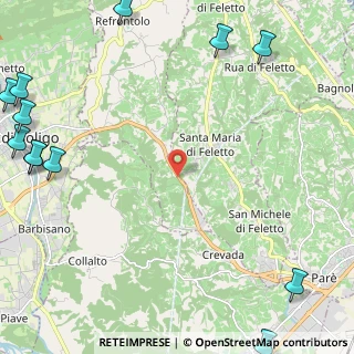 Mappa Via Crevada, 31020 Refrontolo TV, Italia (3.82167)
