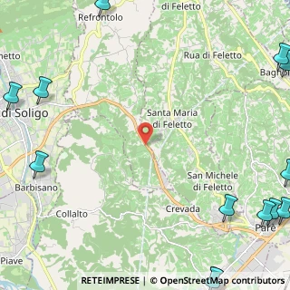 Mappa Via Crevada, 31020 Refrontolo TV, Italia (4.16462)