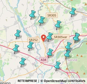 Mappa Via Lavoret, 34076 Romans D'Isonzo GO, Italia (4.43667)