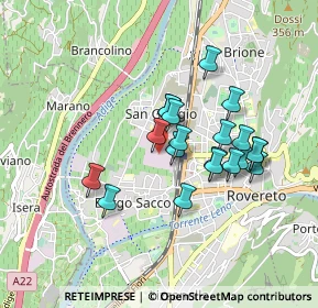 Mappa Via Fortunato Zeni, 38068 Rovereto TN, Italia (0.727)