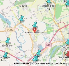 Mappa 34076 Romans D'isonzo GO, Italia (3.51385)