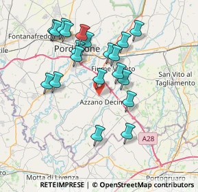 Mappa Via dei Pioppi, 33082 Azzano Decimo PN, Italia (7.126)