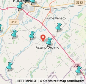 Mappa Via dei Pioppi, 33082 Azzano Decimo PN, Italia (6.9415)