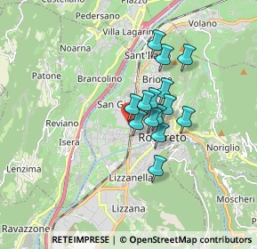 Mappa Via Zeni Fortunato, 38068 Rovereto TN, Italia (1.12643)
