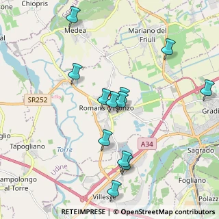 Mappa Piazza Caduti, 34076 Romans d'Isonzo GO, Italia (1.94333)
