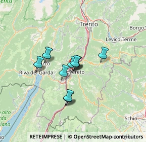 Mappa Via Giuseppe Garibaldi, 38068 Rovereto TN, Italia (9.32154)