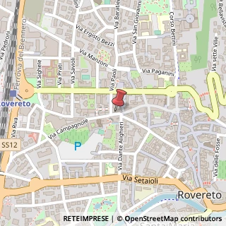 Mappa Borgo Santa Caterina, 5, 38068 Rovereto, Trento (Trentino-Alto Adige)