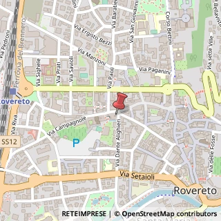 Mappa Via Dante, 1, 38068 Rovereto, Trento (Trentino-Alto Adige)
