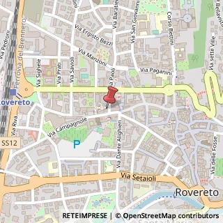Mappa Via Felice e Gregorio Fontana, 4, 38068 Rovereto, Trento (Trentino-Alto Adige)