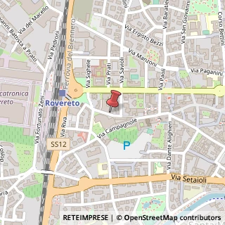 Mappa Via Vannetti, 1, 38068 Rovereto, Trento (Trentino-Alto Adige)