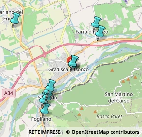 Mappa Via della Campagnola, 34072 Gradisca d'Isonzo GO, Italia (1.92417)