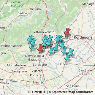 Mappa Via Matteotti Giacomo, 31020 San Vendemiano TV, Italia (9.21105)