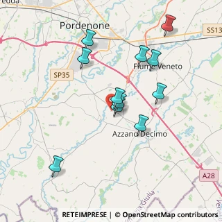 Mappa Via Enrico Fermi, 33082 Azzano Decimo PN, Italia (3.49182)