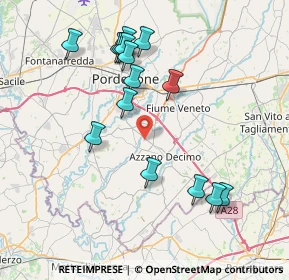 Mappa Via Enrico Fermi, 33082 Azzano Decimo PN, Italia (7.81867)