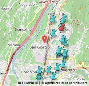 Mappa Via Baroni di Cavalcabò, 38068 Rovereto TN, Italia (1.1075)