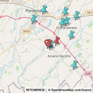 Mappa Via E. Fermi, 33082 Azzano Decimo PN, Italia (3.98167)