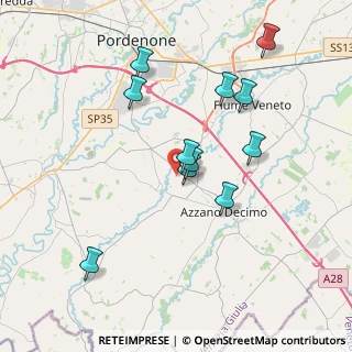Mappa Via E. Fermi, 33082 Azzano Decimo PN, Italia (3.52273)