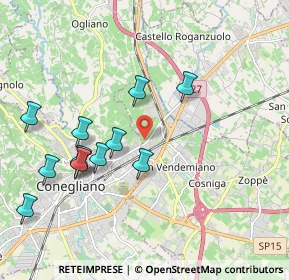 Mappa Via Longhena, 31020 San Vendemiano TV, Italia (2.025)