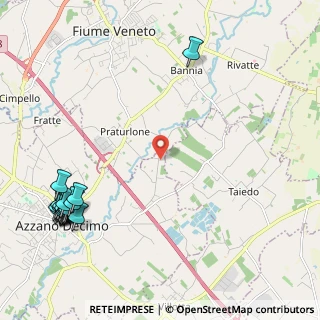 Mappa Via Cesena Rivatte, 33082 Azzano decimo PN, Italia (3.085)