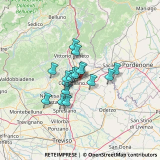 Mappa Via Visnadello, 31020 San Vendemiano TV, Italia (9.12941)