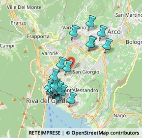 Mappa Via Monte D'Oro, 38066 Riva del Garda TN, Italia (1.696)