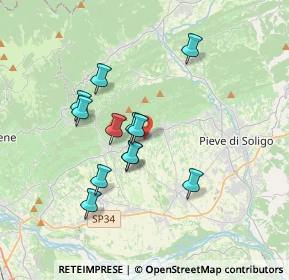Mappa Via Rui Stort, 31010 Farra di Soligo TV, Italia (2.995)