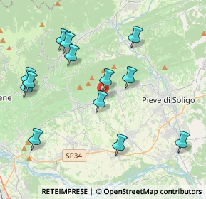 Mappa Via Rui Stort, 31010 Farra di Soligo TV, Italia (4.33154)