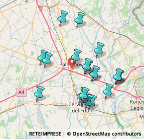 Mappa Viale Taglio, 33057 Palmanova UD, Italia (7.2555)