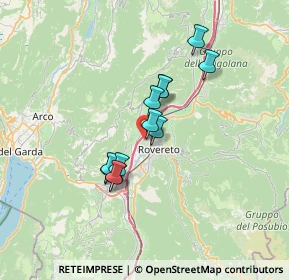 Mappa Via Col Santo, 38068 Rovereto TN, Italia (5.16417)