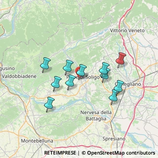Mappa Via Sernaglia, 31053 Sernaglia della Battaglia TV, Italia (6.13091)
