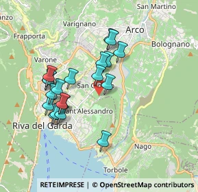 Mappa Via Monte Brione, 38062 Arco TN, Italia (1.633)