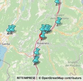 Mappa Via Azzolini, 38068 Rovereto TN, Italia (7.22727)