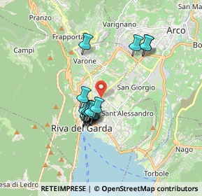 Mappa Via Martini, 38066 Riva del Garda TN, Italia (1.325)