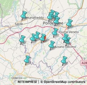 Mappa Via dei Gelsi, 33087 Pasiano di Pordenone PN, Italia (6.95313)