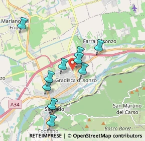 Mappa Via John Fitzgerald Kennedy, 34072 Gradisca d'Isonzo GO, Italia (1.73)