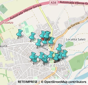 Mappa Via John Fitzgerald Kennedy, 34072 Gradisca d'Isonzo GO, Italia (0.3675)