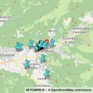 Mappa Via Giuseppe Verdi, 24020 Fino del Monte BG, Italia (1.274)