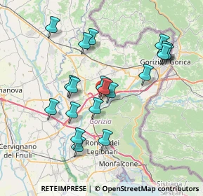 Mappa Via A. Mosetti, 34072 Gradisca d'Isonzo GO, Italia (7.129)