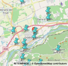 Mappa Via A. Mosetti, 34072 Gradisca d'Isonzo GO, Italia (3.0275)