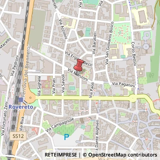 Mappa Via Alessandro Manzoni, 4, 38068 Rovereto, Trento (Trentino-Alto Adige)
