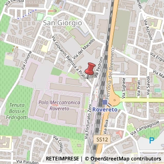 Mappa Via Prato A., 4, 38068 Rovereto, Trento (Trentino-Alto Adige)
