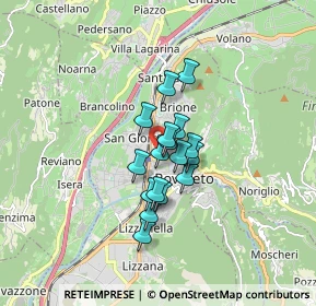 Mappa Via Prati, 38068 Rovereto TN, Italia (1.03647)
