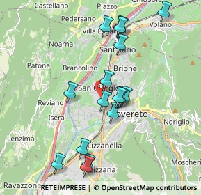 Mappa Polo Tecnologico Rovereto, 38068 Rovereto TN, Italia (1.88188)