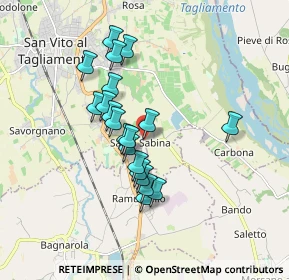 Mappa Località San Sabina, 33078 Sesto al Reghena PN, Italia (1.4395)