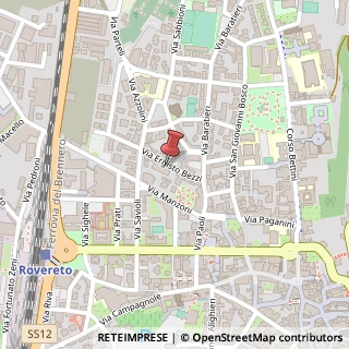 Mappa Via Ergisto Bezzi, 30, 38068 Rovereto, Trento (Trentino-Alto Adige)