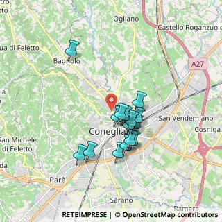 Mappa Via V. Bachelet, 31015 Conegliano TV, Italia (1.45133)